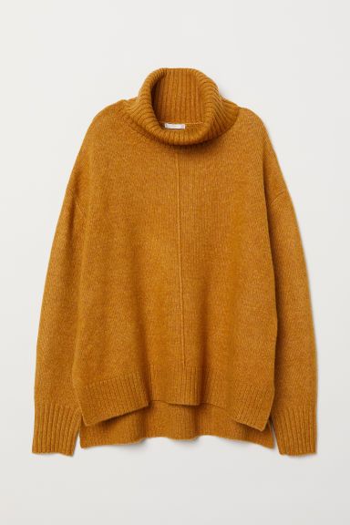 H & M - Knit Turtleneck Sweater - Yellow | H&M (US + CA)