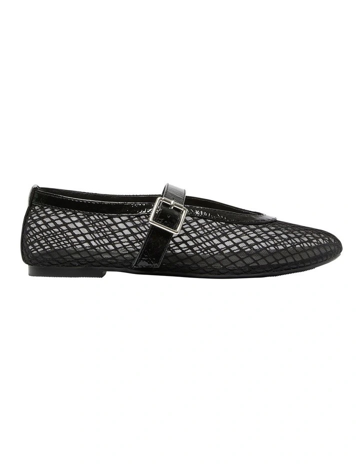 Reign Ballet Flats in Black Mesh | Myer