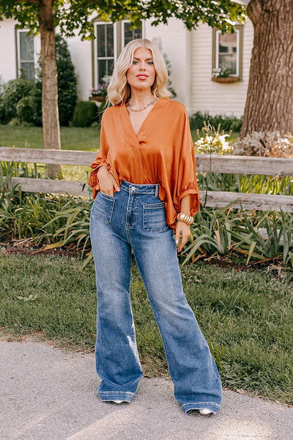 RISEN Emery High Waist Flare Curves | Impressions Online Boutique