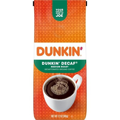Dunkin' Dunkin' Decaf Medium Roast Ground Coffee - 12oz | Target