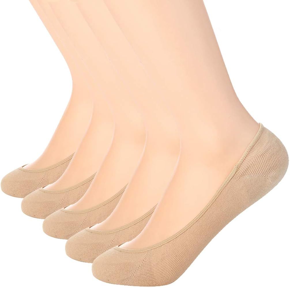 Ultra Low Cut Liner Socks Women No Show Non Slip Hidden Invisible for Flats Boat Summer 3/5 Pairs | Amazon (US)