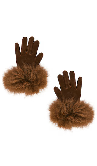 Dawson Suede Gloves in Brown | Revolve Clothing (Global)