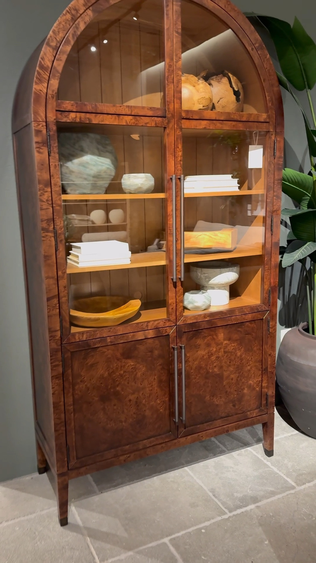 Beautiful burlwood cabinet
Home decor, dining room, living room decor 

#LTKHome #LTKdayinmylife #LTKSeasonal