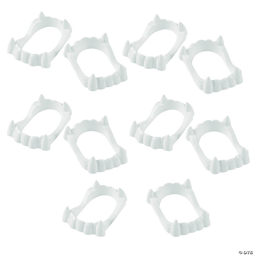2 1/2" circ. Bulk 504 Pc. White Fangs Plastic Vampire Teeth | Oriental Trading Company