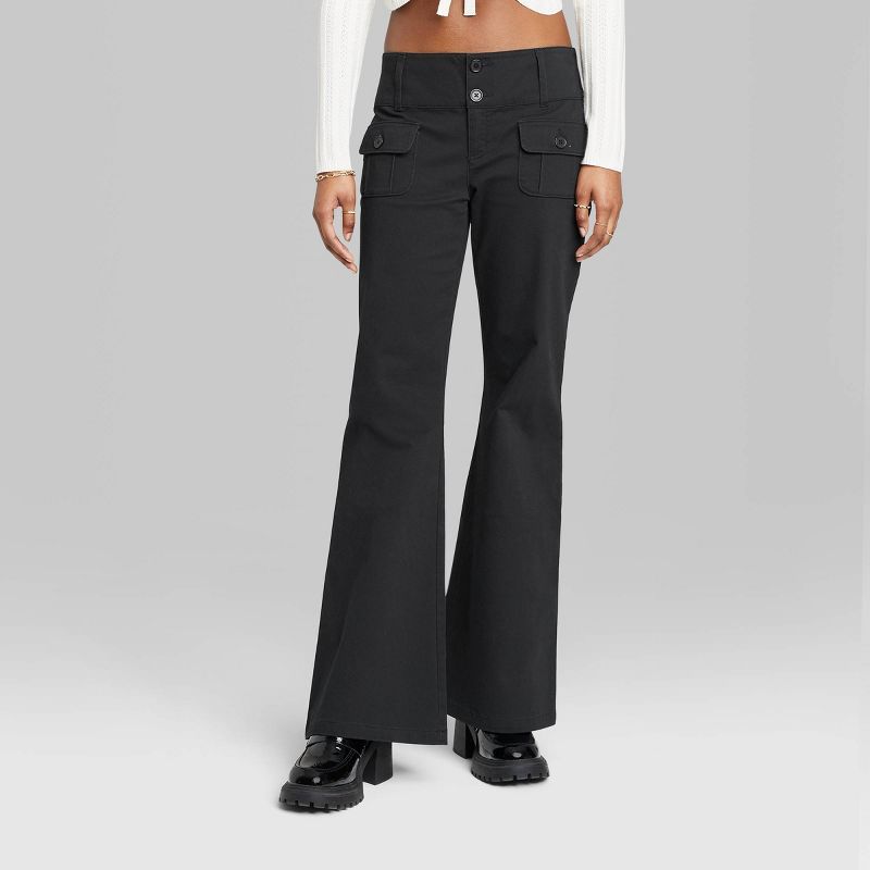 Women's Low-Rise Flare Chino Pants - Wild Fable™ | Target