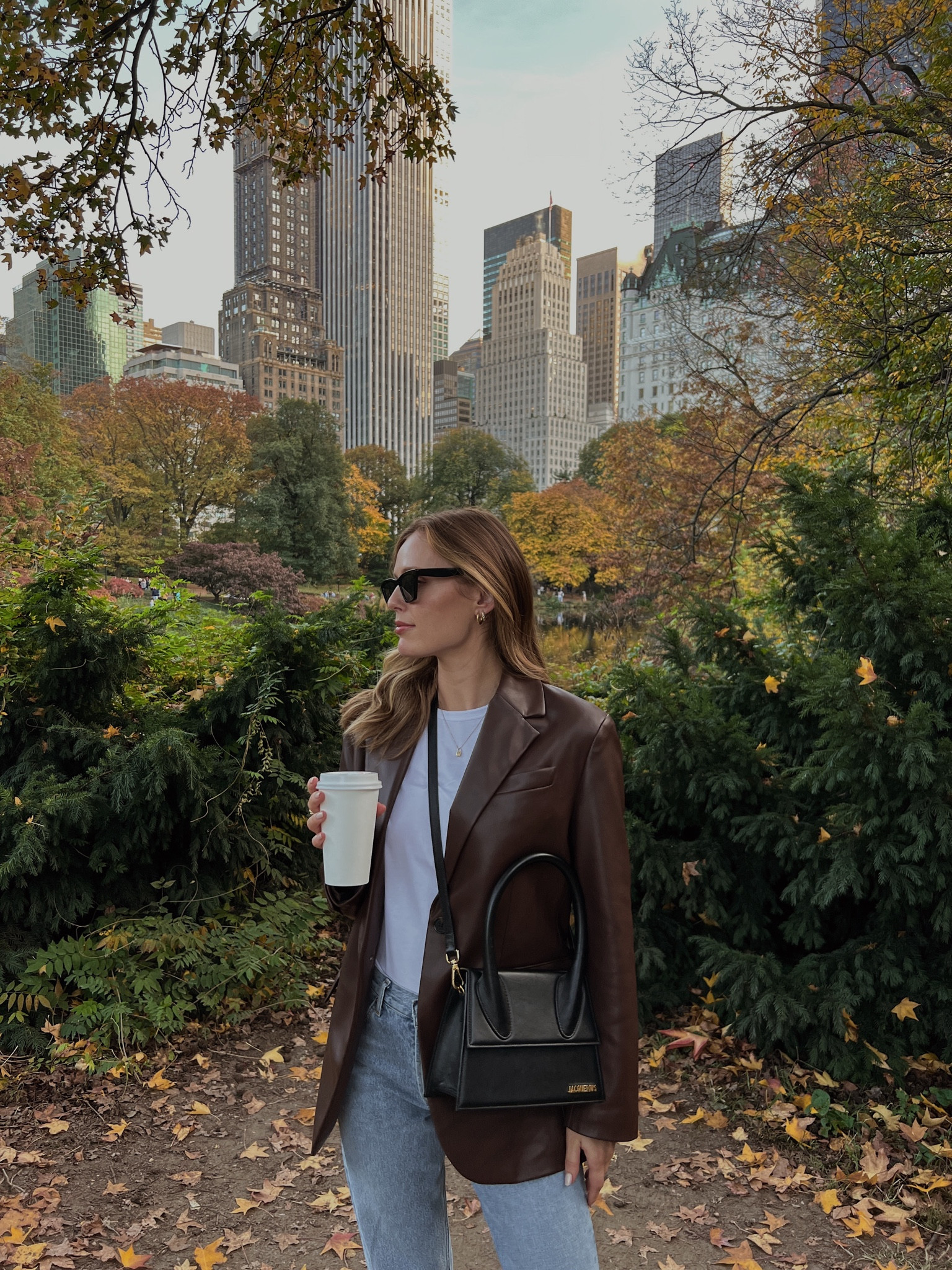 Brown faux leather blazer - I’m wearing a size small 

#LTKSeasonal