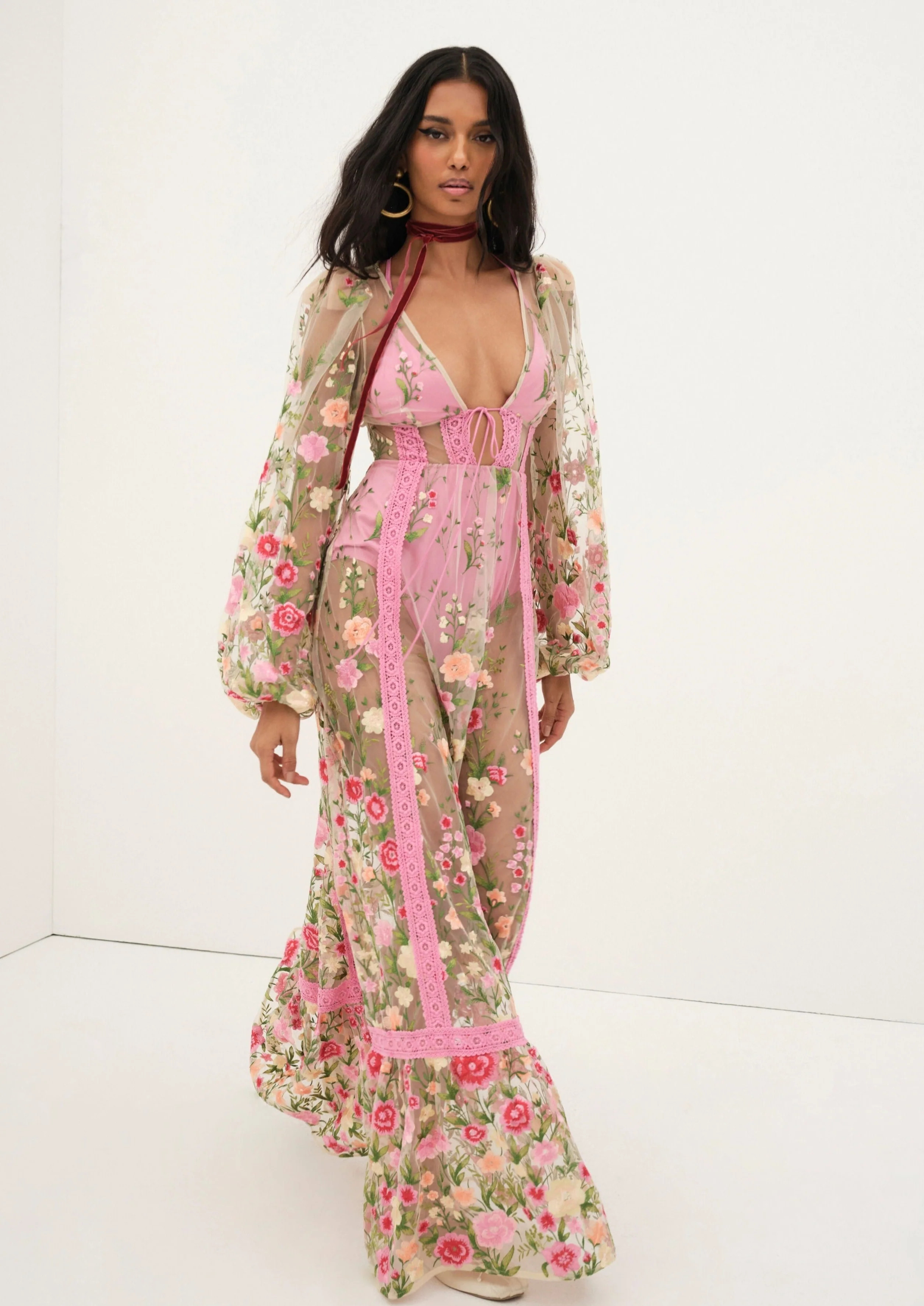 Luna Maxi Dress — Pink | For Love & Lemons