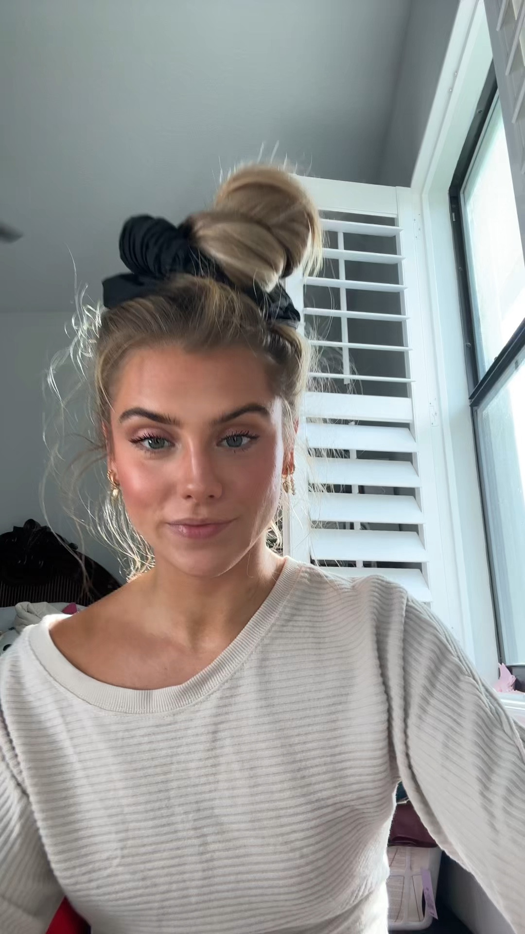 One of my best heatless hair hack is Sleepy Tie it is a patented, revolutionary double-scrunchie that will drastically improve your beauty routine. 

HOW TO: Brush and Gather: Begin with dry, blown dry hair. Brush your hair and gather it into a high ponytail. Position: Place the Sleepy Tie® around your wrist, then pull it over the ponytail with the arch facing the front. Wrap and Secure: Loop the ponytail around the Sleepy Tie® arch, tucking the ends securely. Form and Adjust: Twist both sides to create a figure-eight shape, forming a bun. 


#LTKWatchNow #LTKFindsUnder50 #LTKBeauty