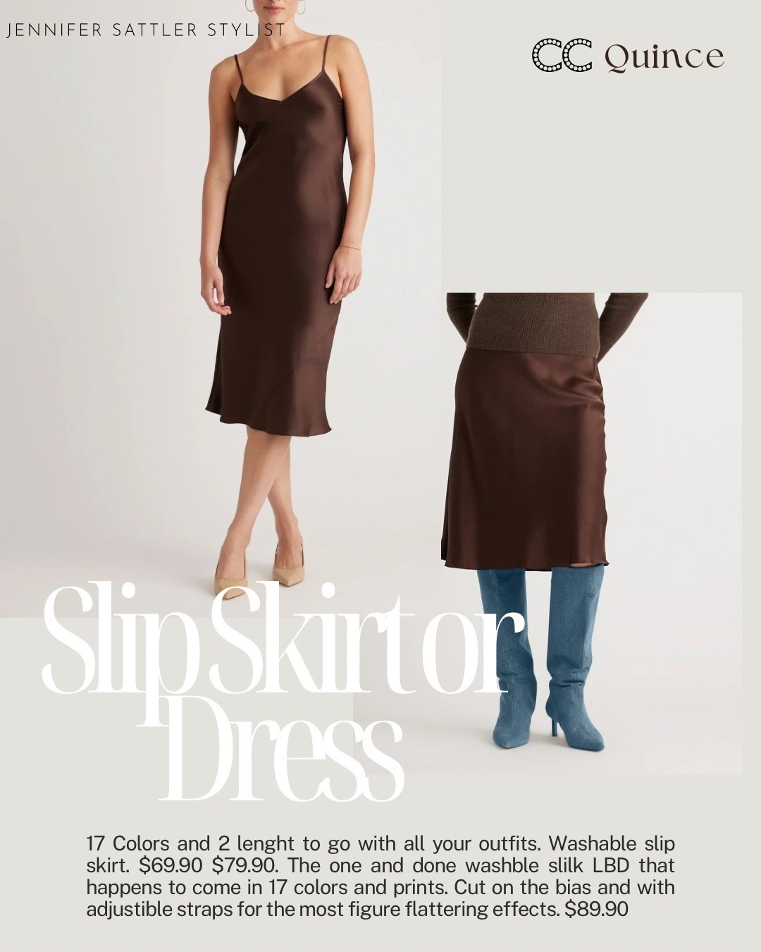 "If I had to rebuild my entire wardrobe from scratch with just 14 pieces, this is the brand Id trust -
JENNIFER SATTLER STYLIST