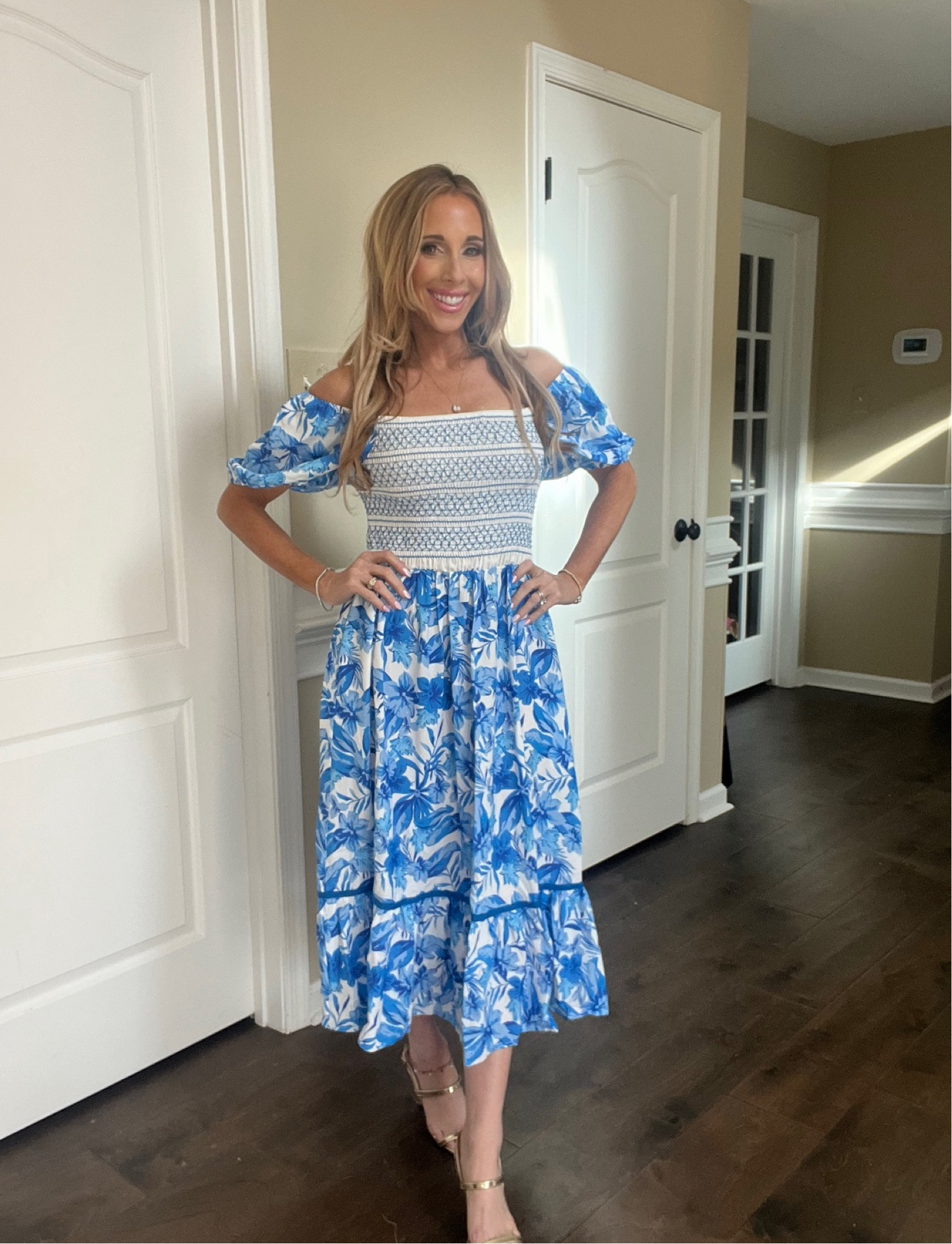 Gorgeous blue floral midi dress ❤️❤️

#LTKFindsUnder100 #LTKBeauty #LTKStyleTip