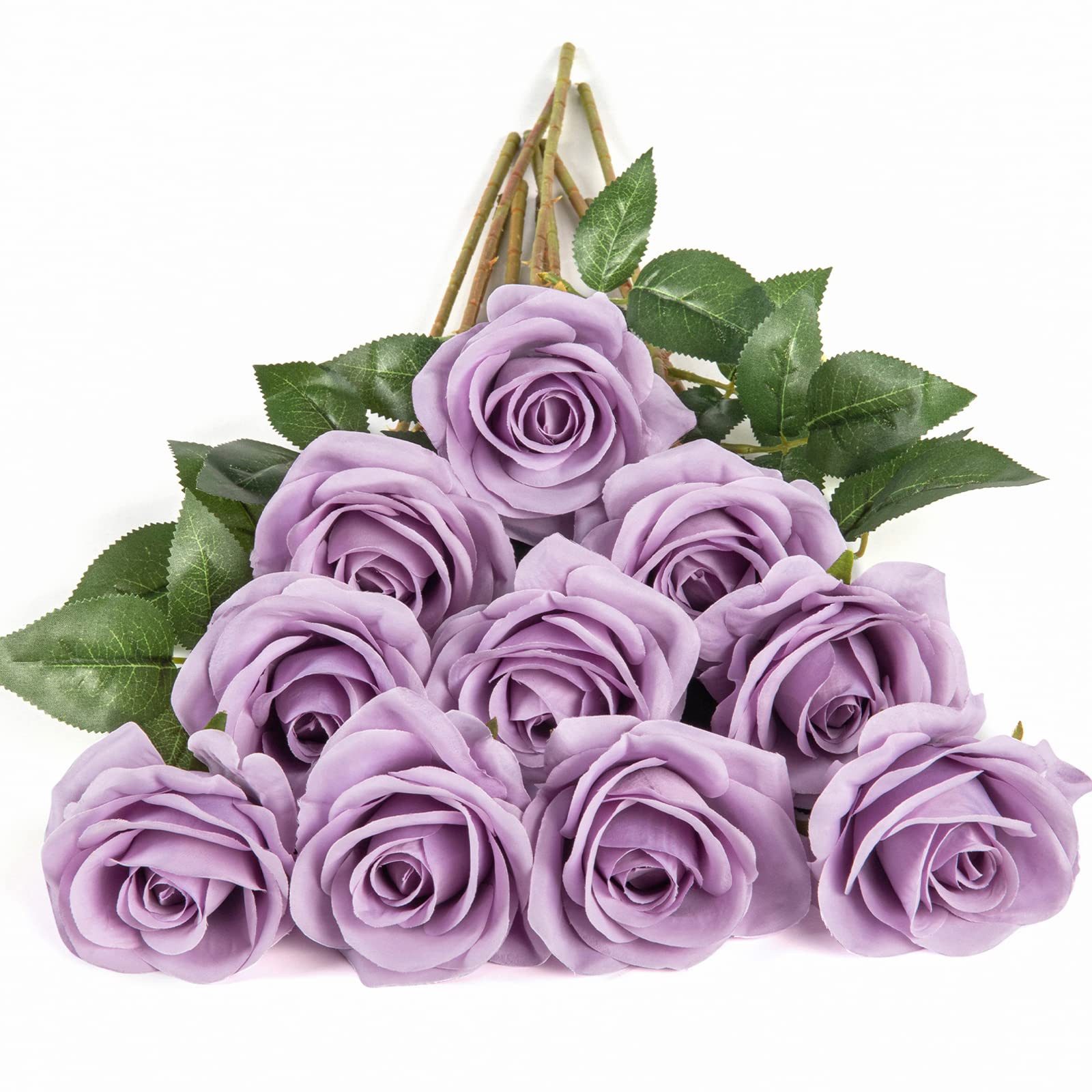 DuHouse 10pcs Silk Roses Artificial Flowers Fake Rose for Arrangement Wedding Party Home Decorati... | Amazon (US)