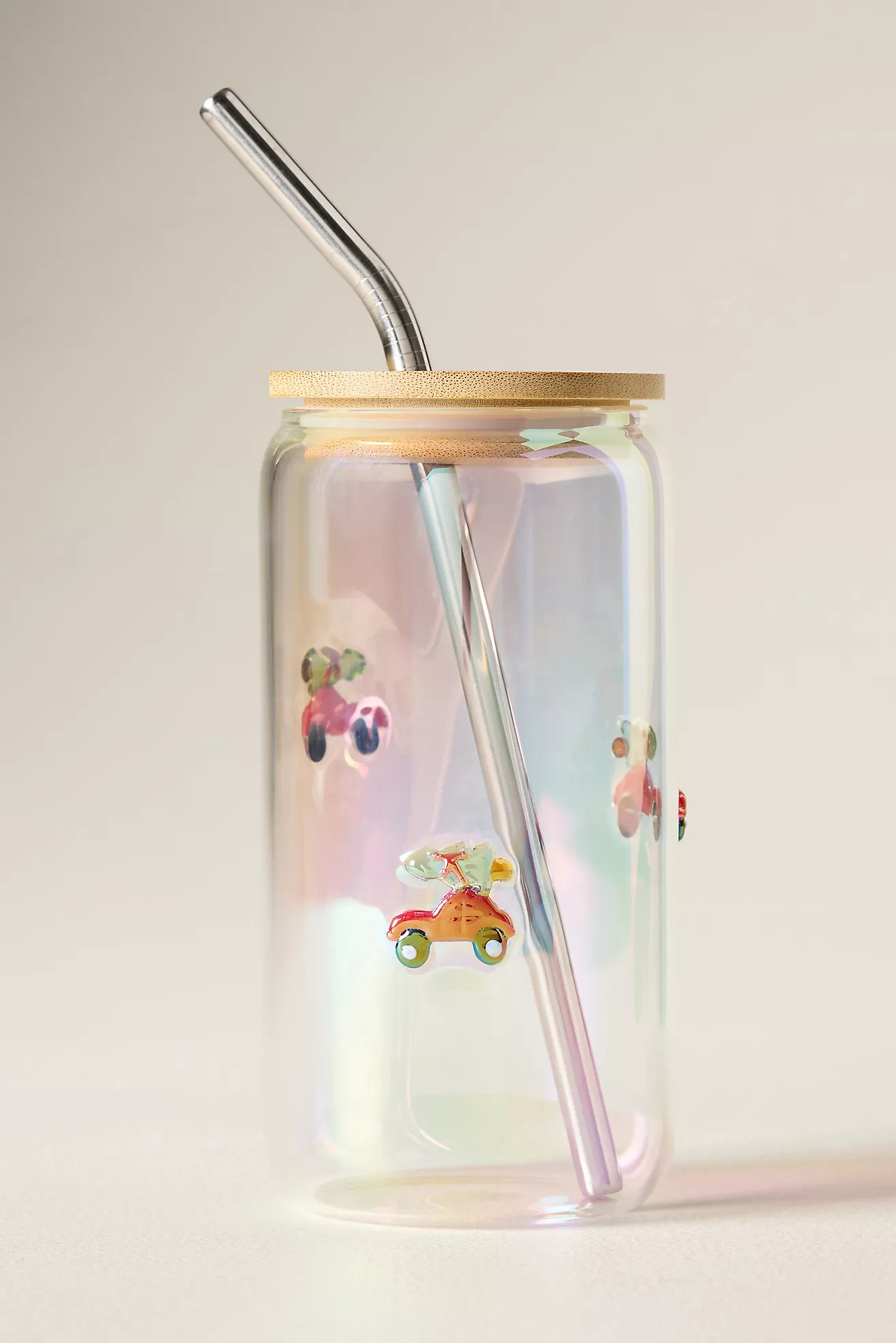 Festive Lustered Icon Juice Glass Tumbler With Lid | Anthropologie (US)
