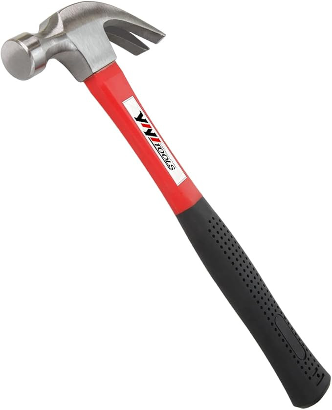 Claw Hammer With fiberglass Handle – 16-oz, Red and Black (YY-1-003) | Amazon (US)