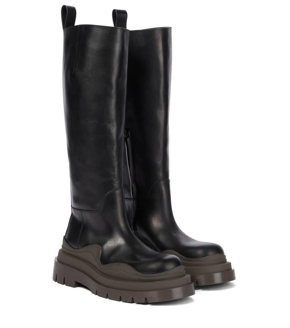 BV Tire leather knee-high boots | Mytheresa (UK)