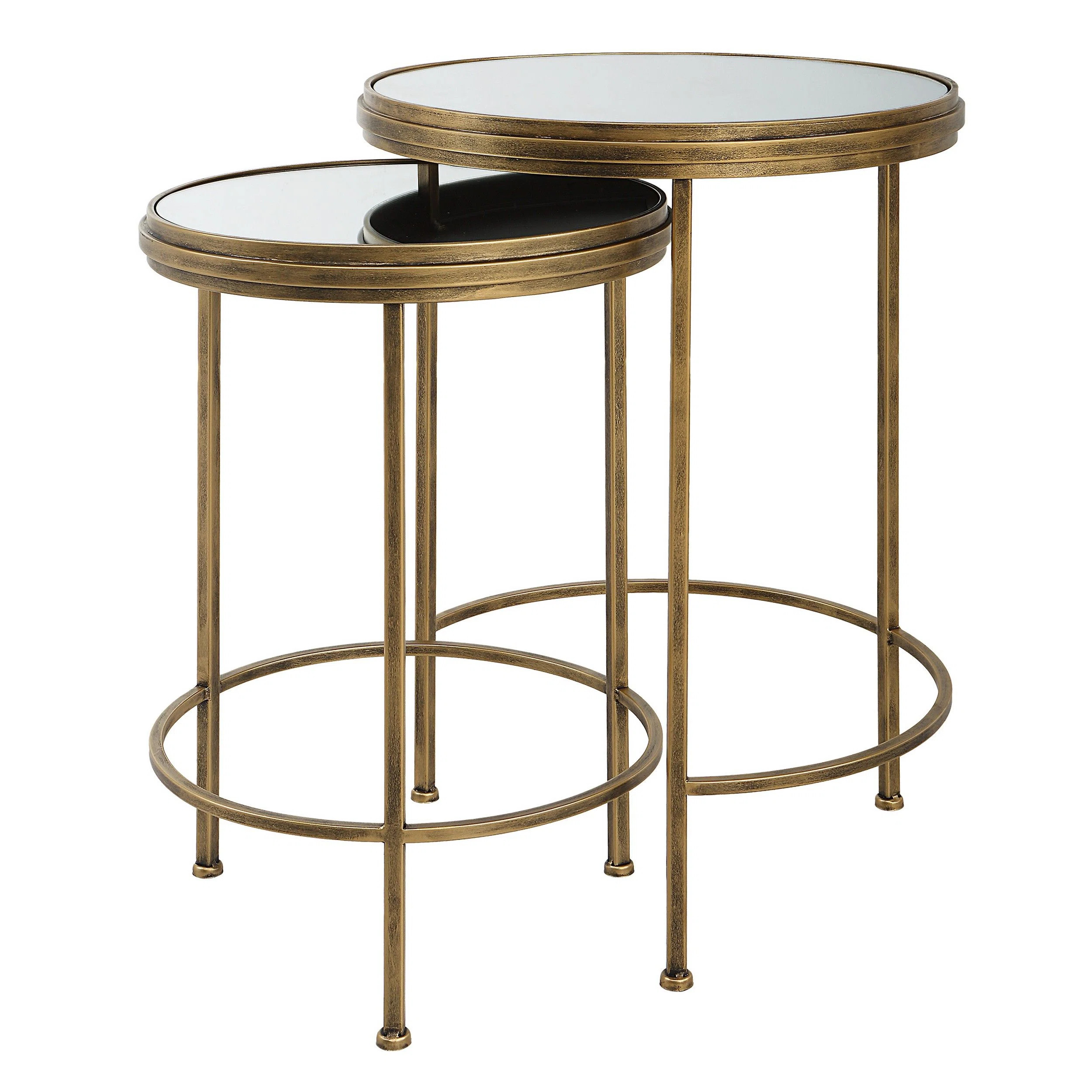 Westwood Mirrored Glass Top End Table Set | Wayfair North America