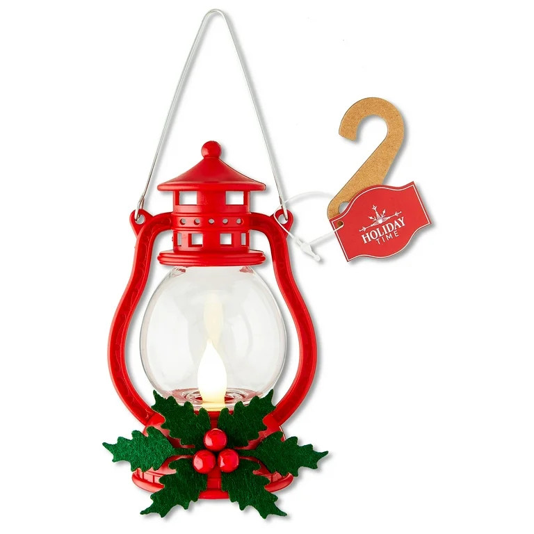 Light-Up Red Lantern Christmas Ornament, Heritage Holiday Theme, 4.7", by Holiday Time | Walmart (US)