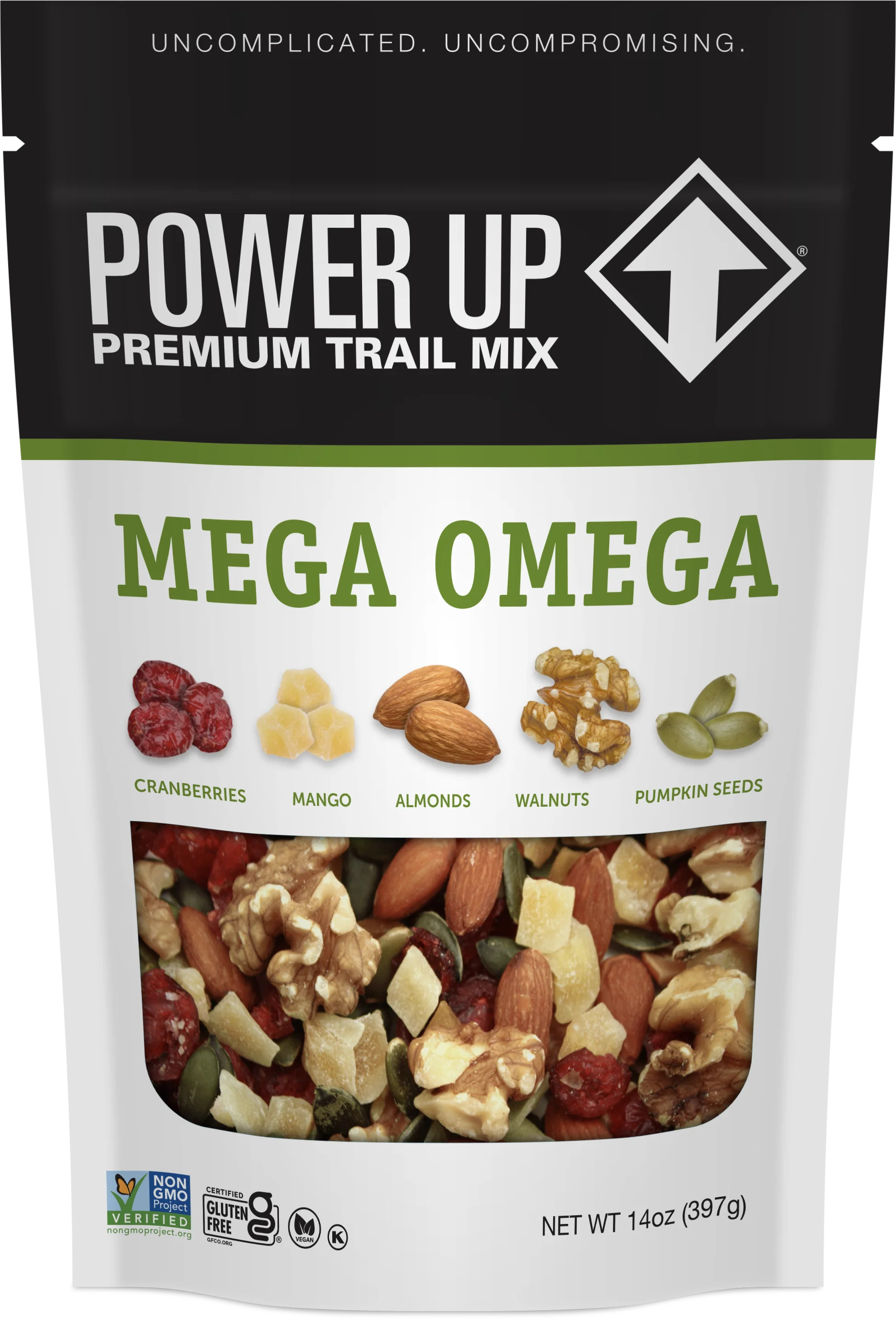 Power Up Mega Omega Trail Mix 14oz, Gluten Free, Vegan, Non-GMO | Walmart (US)