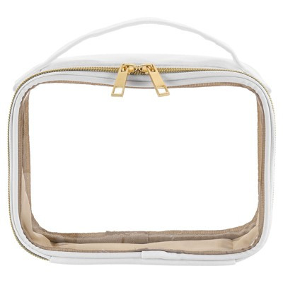Unique Bargains Plastic Waterproof Clear Large Organizing Toiletry Makeup Bag White | Target