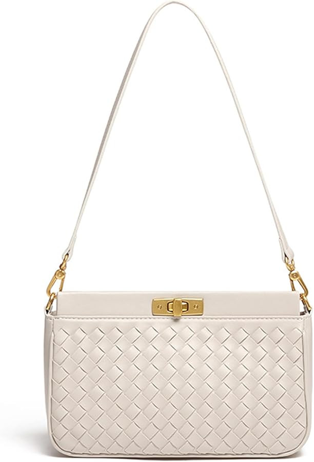 Shoulder Bag for Women Weave Bags Lightweight Tote Bags Vegan Leather Handbags Handmade Cute Bags... | Amazon (US)