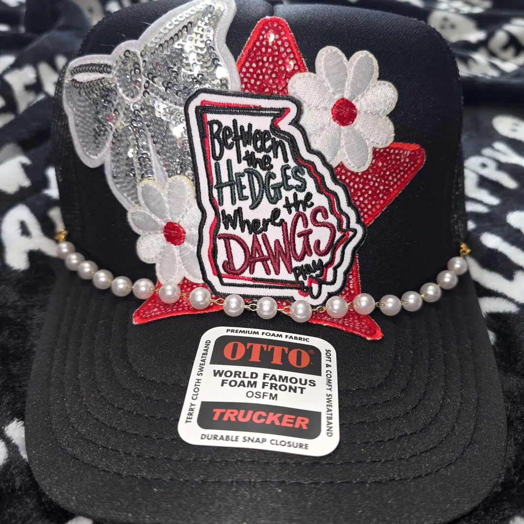 School Spirit Red and Black Football Trucker Hat, Football Game Day Hat, Ready to Ship Red Black ... | Etsy (US)