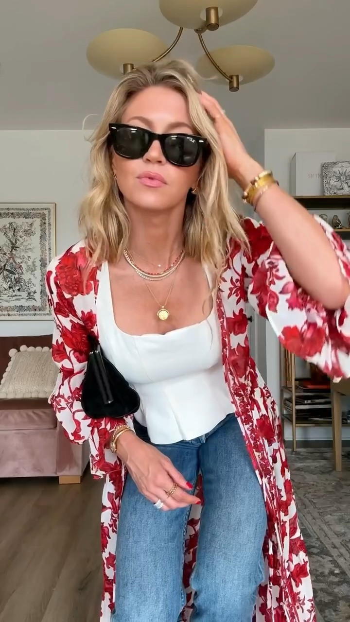 White tank + denim + floral kimono!

#LTKootd #LTKgrwm #LTKSeasonal