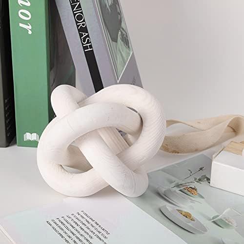 Wood Knot Decor, 3-Link Wood Chain Link Decor, Hand Carved Decorative Wood Knot for Coffee Table,... | Amazon (US)