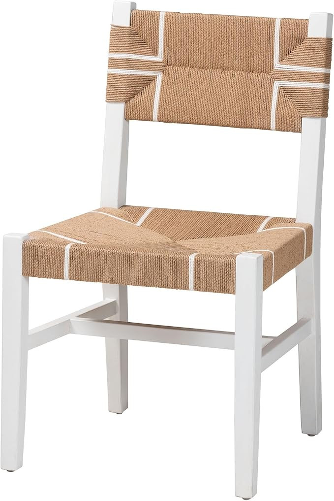 bali & pari Talli Paper Loom Chair, Dining Height, Brown/White | Amazon (US)