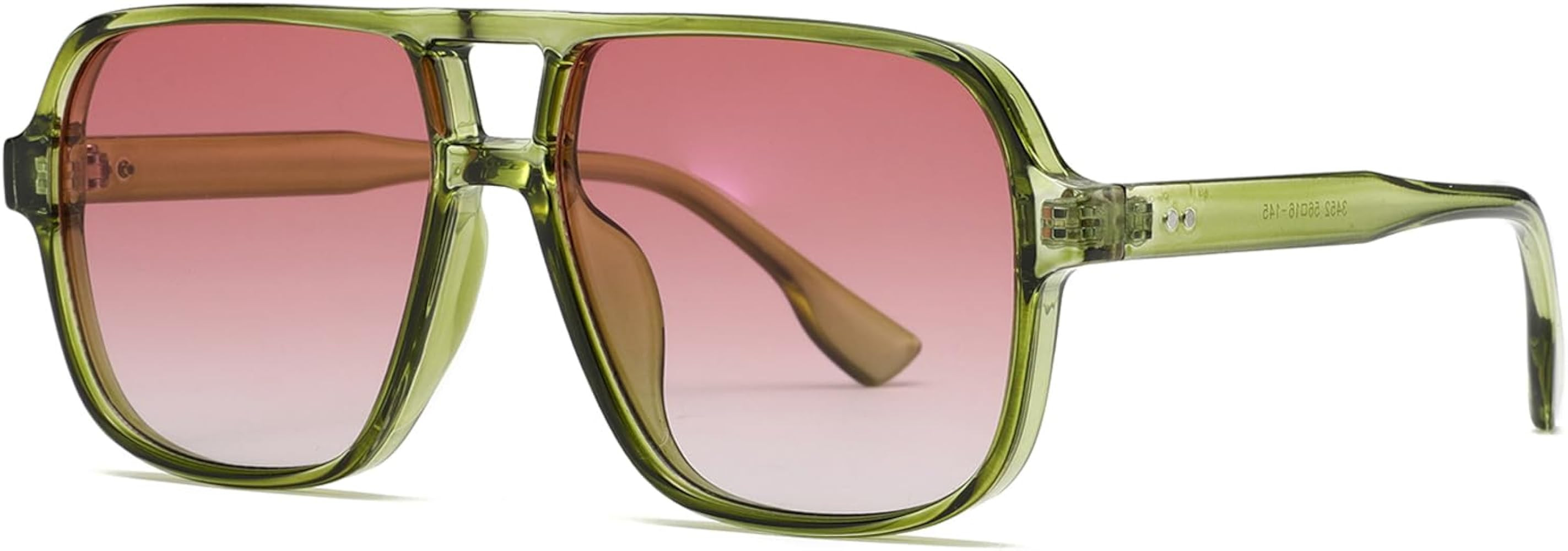 Long Keeper Retro Square Pilot Sunglasses for Women Men Oversize Retro Aviation Square Sunglasses... | Amazon (UK)