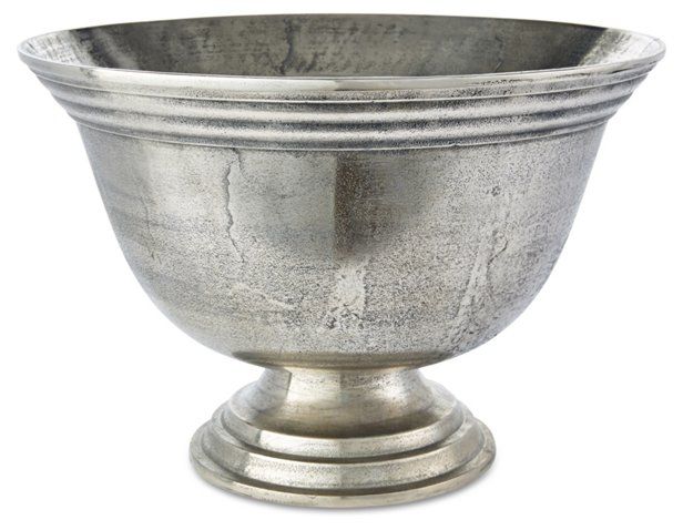 17" Barrymore Bowl, Silver | One Kings Lane