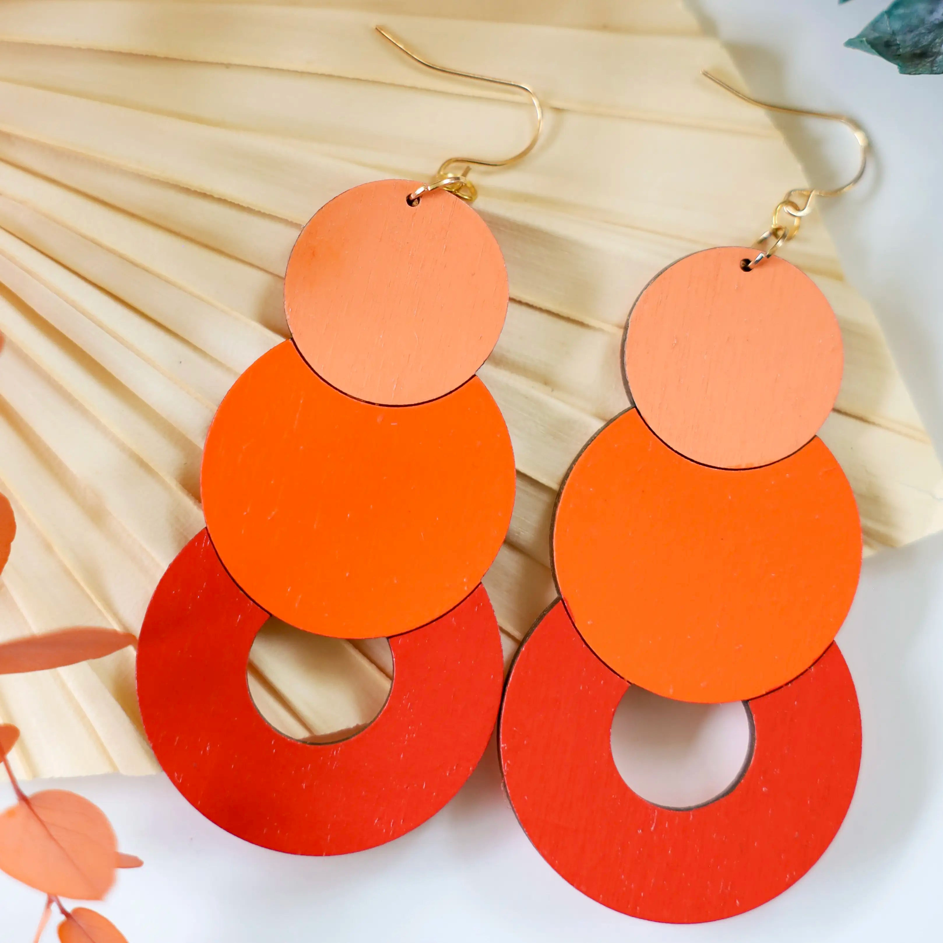 Jen Orange Dangle Earrings | Le Chic Miami