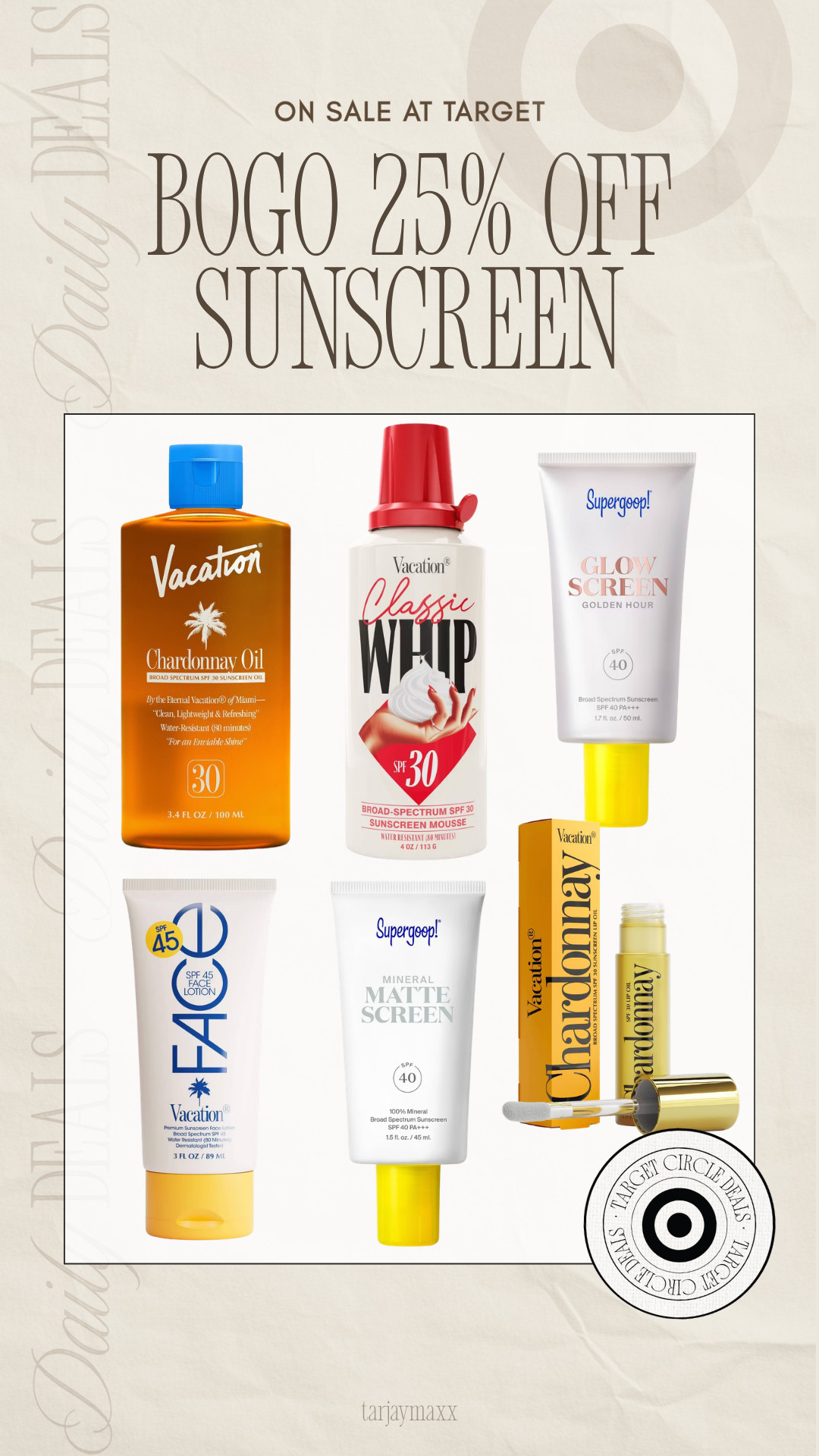 PSA: If sunscreen is already on your summer shopping list, now’s the time to grab it ☀️🛒 Target has select sunscreen BOGO 25% off, including some of my favorites from Vacation and Supergoop! 

wedding guest dress summer, summer outfits, summer dresses, country concert outfits, date night outfits, plus size fashion, business casual workwear, vacation outfits beach, work outfits, travel outfits, target finds, target deal, target circle week, target circle, sunscreen sale, spf, summer essentials 

 #LTKselfcare #LTKSwim #LTKBeauty