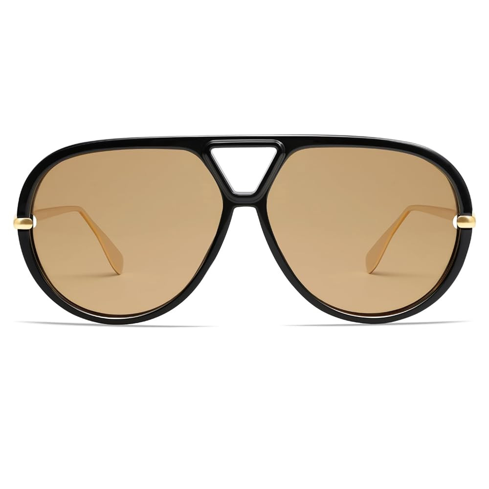 VANLINKER Oversized Trendy Polarized Aviator Sunglasses for Women Men Retro Round Sunglasses Vint... | Amazon (US)