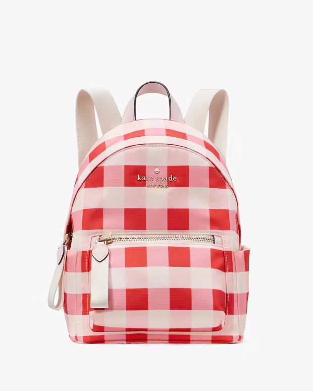 Chelsea Gingham Mini Backpack | Kate Spade Outlet