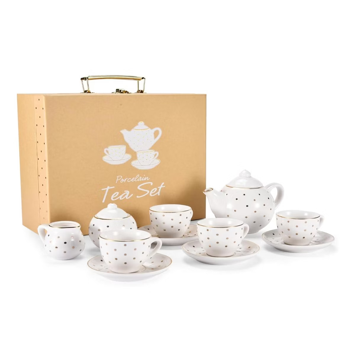 Jewelkeeper Porcelin Tea Set for Little Girls - 14 pcs, White | Target