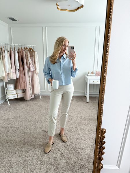Target circle week starts today through April 13th! This cute Target top has been a go-to for me this season! Dress it up for work or wear it casually with white jeans! Spring outfits // work outfits // casual outfits // target finds // target deals // target circle week 

#LTKSeasonal #LTKxTarget #LTKfindsunder50