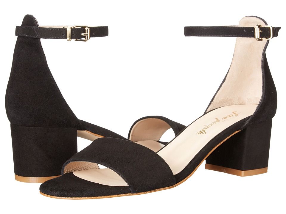 Free People - Marigold Block Heel (Black) High Heels | Zappos