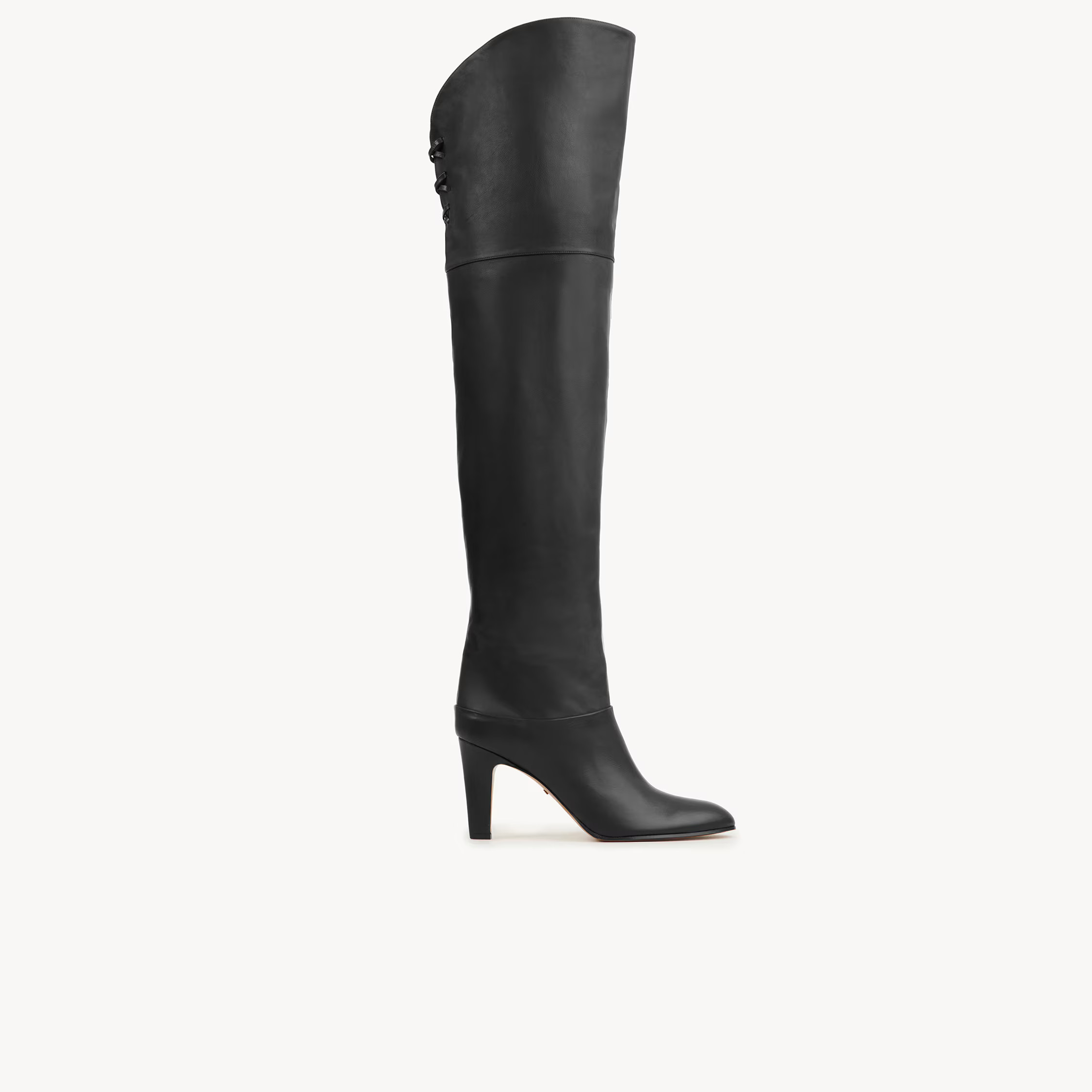 Chloé - Eve thigh high boot - Black - 38.5 - Domestic Calf | Chloe US