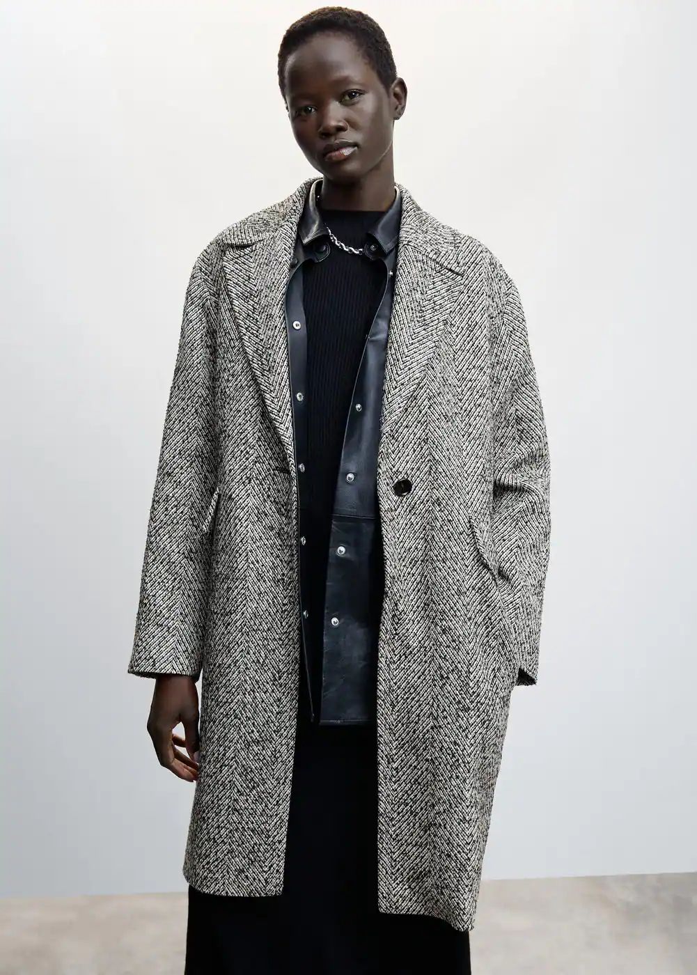 Straight-cut wool coat | MANGO (US)