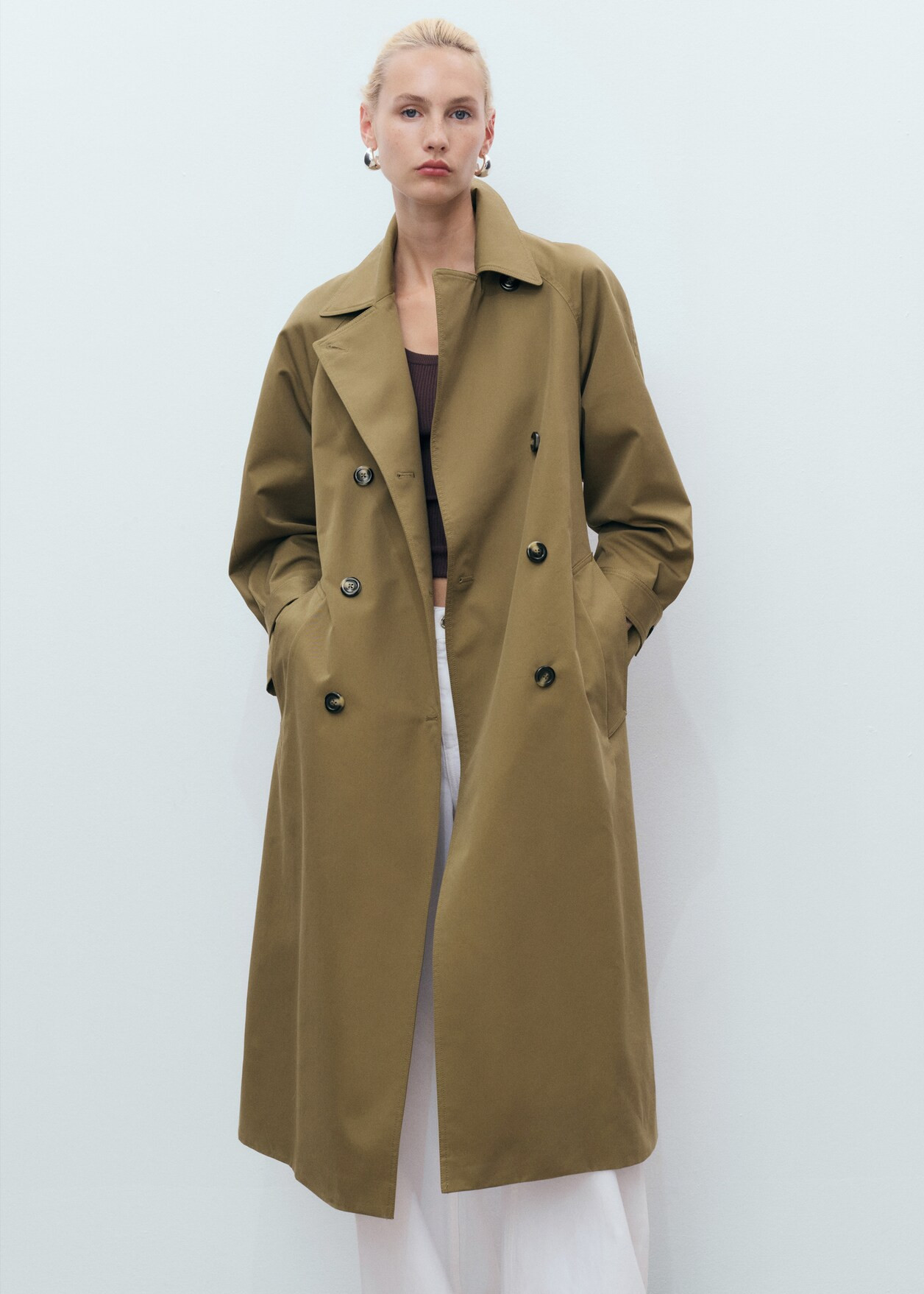 Long double-breasted trench coat | Mango (US/MX/AU)