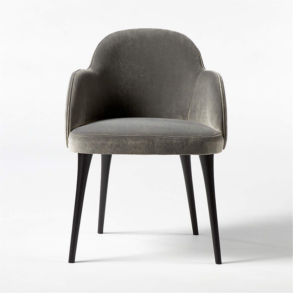 Giulia Modern Camel Velvet Dining Armchair + Reviews | CB2 | CB2