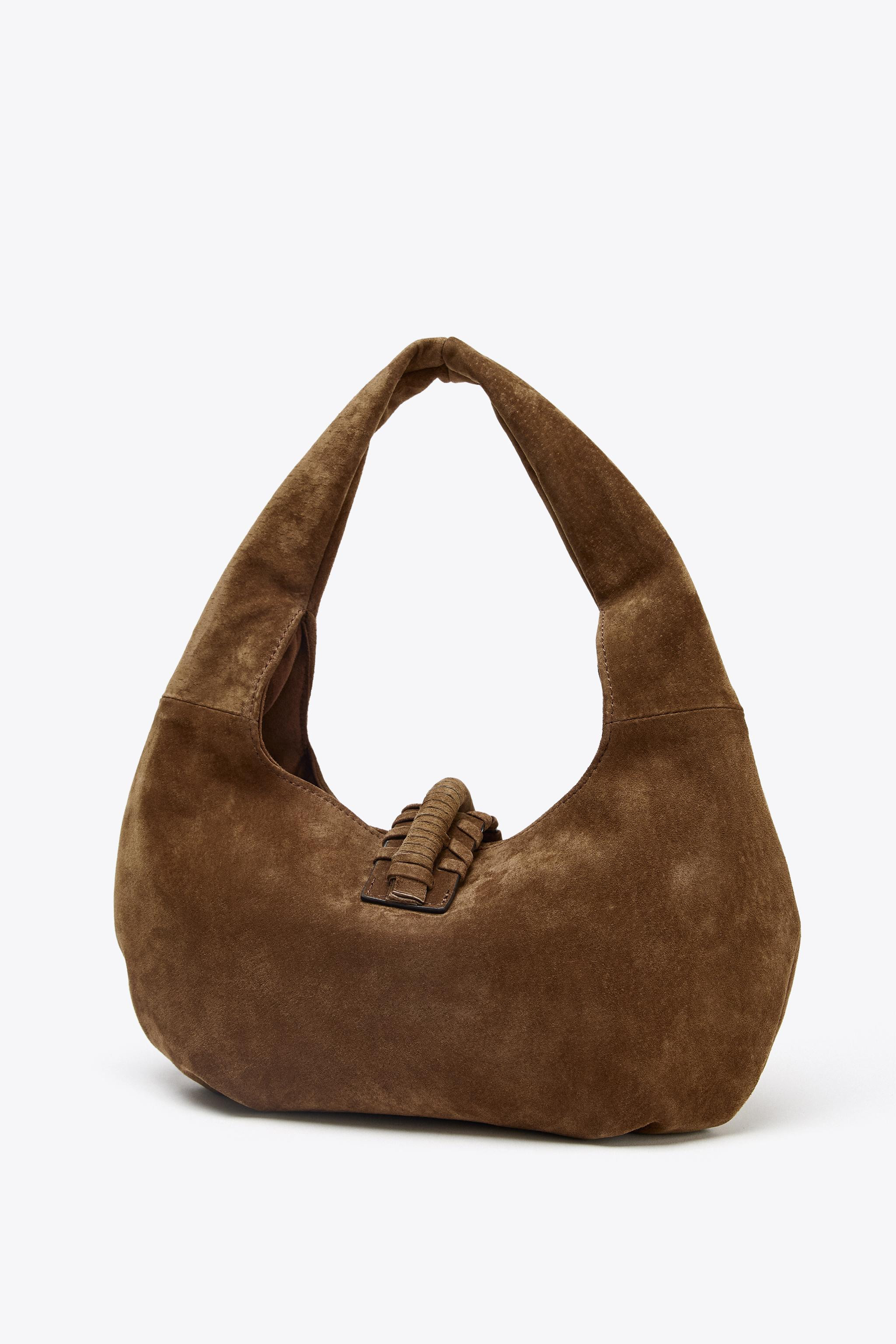 FRINGED SPLIT SUEDE SHOULDER BAG | Zara US