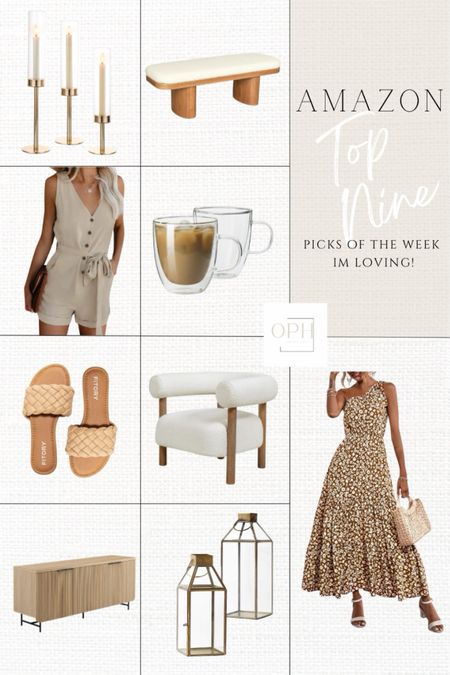 Top nine Amazon home and fashion finds this week!

Spring fashion, maxi dress, one shoulder dress, floral dress, resort wear, Mother’s Day dress, graduation dress, tan romper, spring fashion, summer fashion, spring outfit, spring dress, coffee mugs, clear mugs, modern bench, boucle bench, upholstered bench, tan sandals, spring shoes, slides, tapered candlesticks, hurricane candle holders, modern accent chair, boucle armchair, living room furniture, fluted cabinet, ribbed sideboard, reeded cabinet, neutral home, neutral fashion, spring home, Amazon fashion

#LTKSeasonal #LTKhome #LTKstyletip