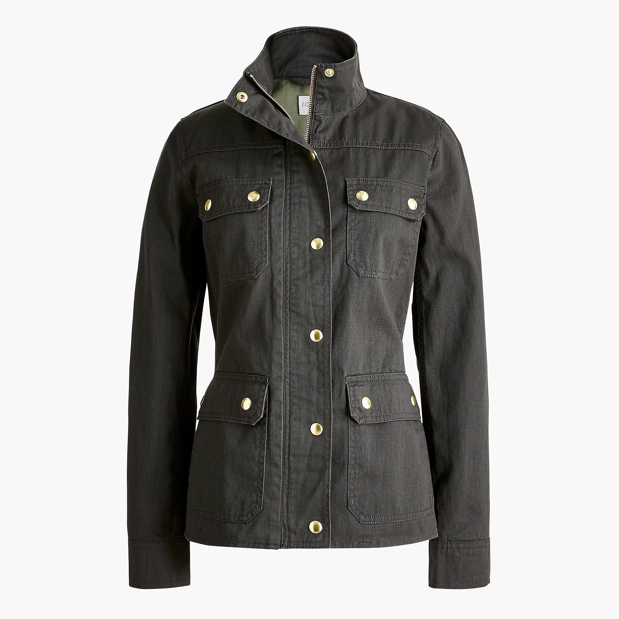 Resin-coated twill field jacket | J.Crew Factory