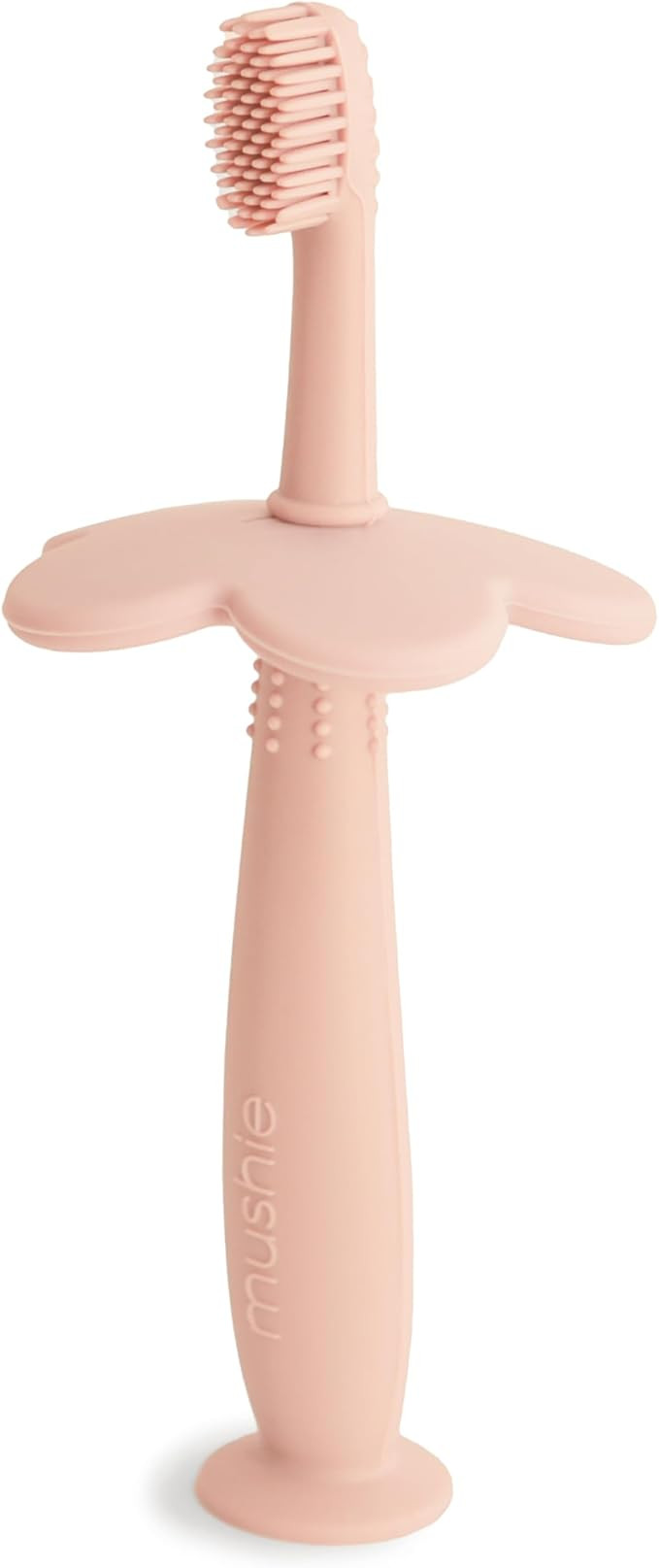 mushie Flower Toddler Training Toothbrush (Blush) | Amazon (US)
