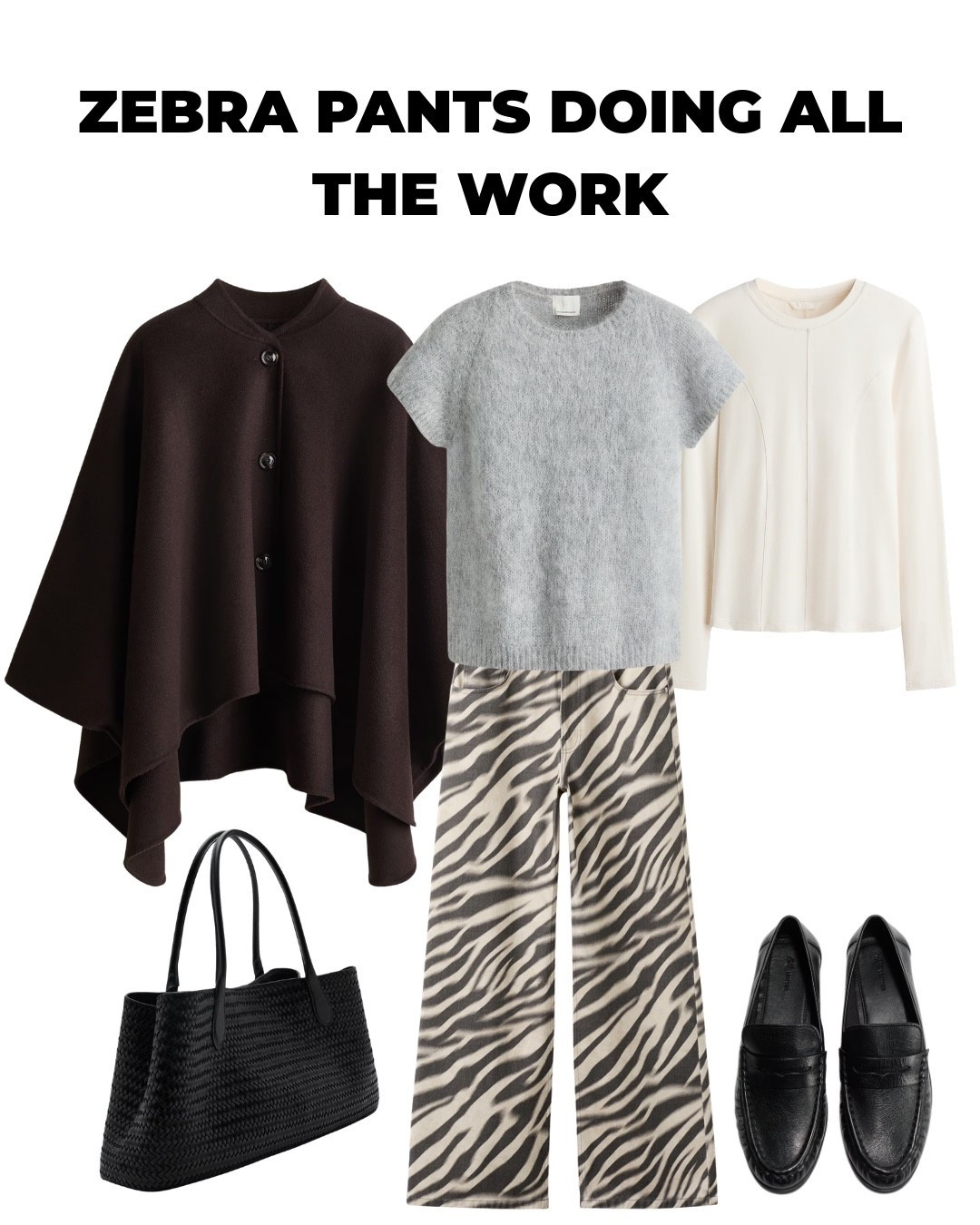 When the pants already have personality, the rest of the outfit can stay simple. Zebra print adds edge and movement without needing anything complicated around it.

#LTKover50style #LTKcanada #LTKstyletip