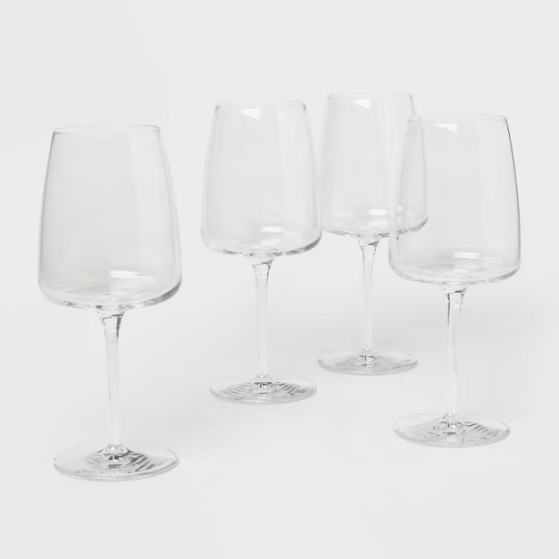 4pk Simsbury Wine Glasses White - Threshold™ | Target