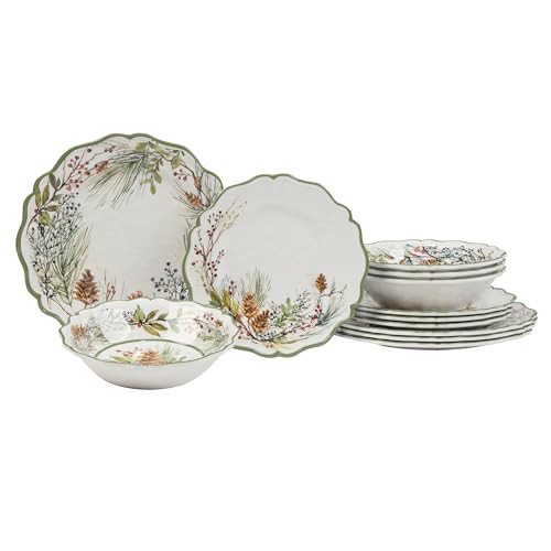 Certified International Winter Forest 12 Pc Dinnerware Set, Service for 4 | Amazon (US)
