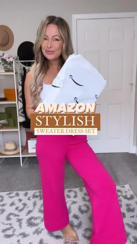 Amazon stylish affordable sweaters dress set! Designer inspired dress 

Amazon fashion, amazon Dress, petite style, affordable dress 

🚨 dress is 30% off today! 

#LTKSeasonal #LTKstyletip #LTKfindsunder50