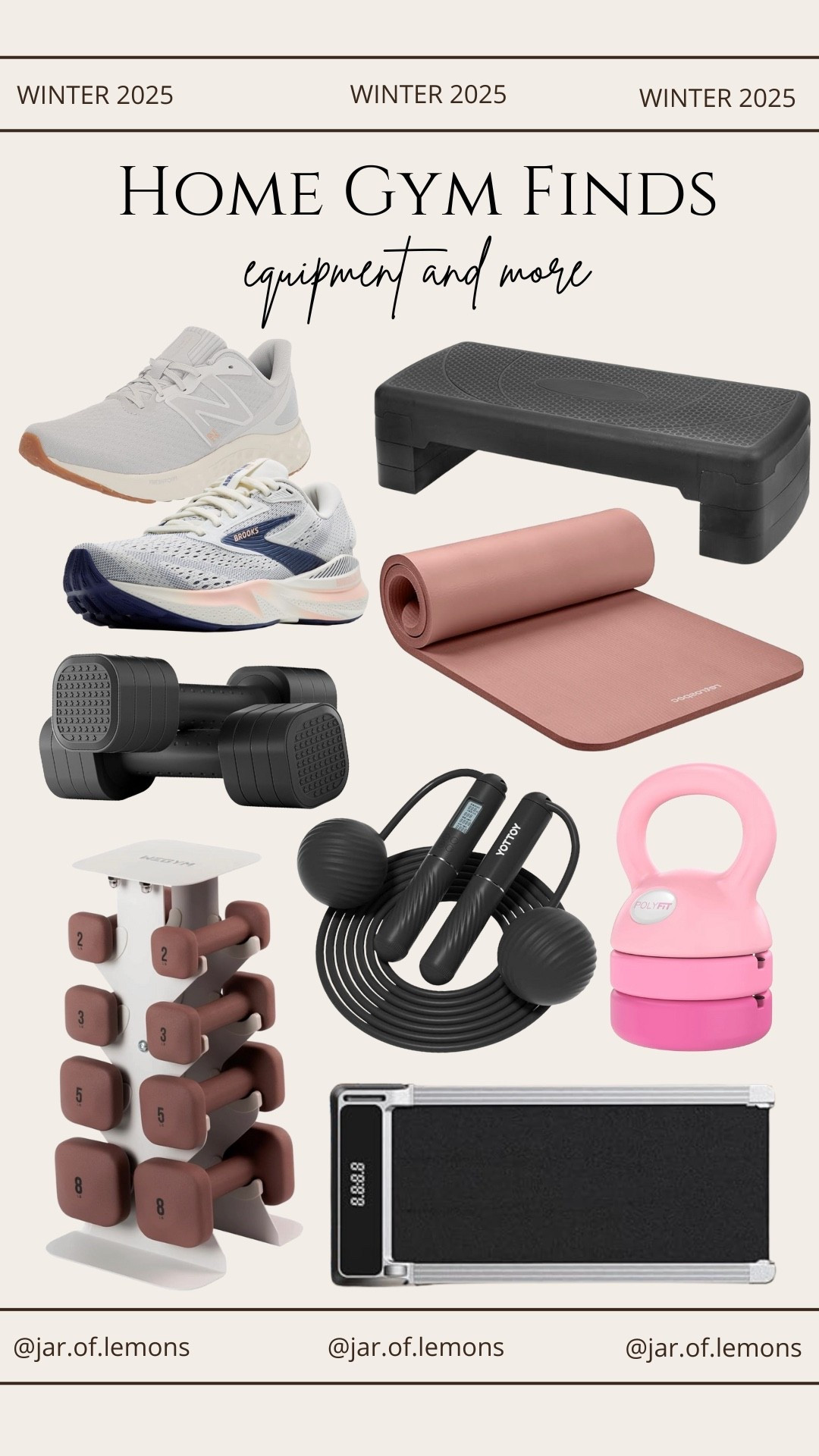 Ready to hit your 2026 fitness goals? These items create the perfect at-home gym. They don’t take up much space and can be used at your convenience! Tap to shop! 

Fitness, workout, home gym

#LTKActive #LTKfitnessgoals #LTKHome