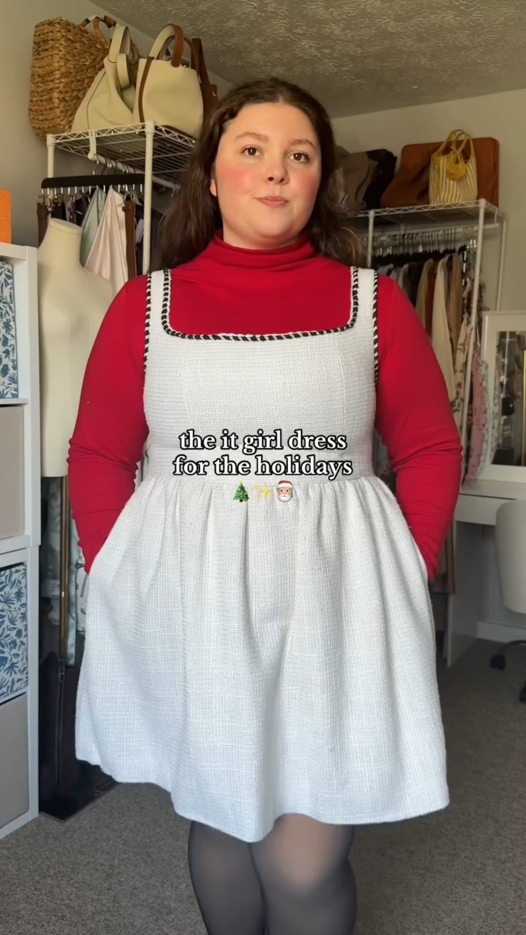 Wrapped in elegance, tied with a bow! 🎀 #tweeddress #plussizedress #partydress #holidaydress #pocketdress

#LTKPlusSize #LTKSaleAlert